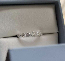 1.35Ct White Round Stone Engagement Wedding Band Ring In 925 Sterling Silver