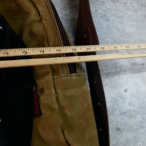Zaino Duluth Trading marrone pelle tela cerata borsa outdoor rinforzata - Foto 18 di 19
