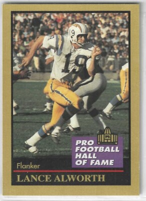1991 Enor Pro Football HOF #3 Lance Alworth San Diego Chargers Arkansas