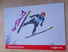 Katharina Schmid (Althaus) Karta z autografem skoków narciarskich oryginalnie podpisana