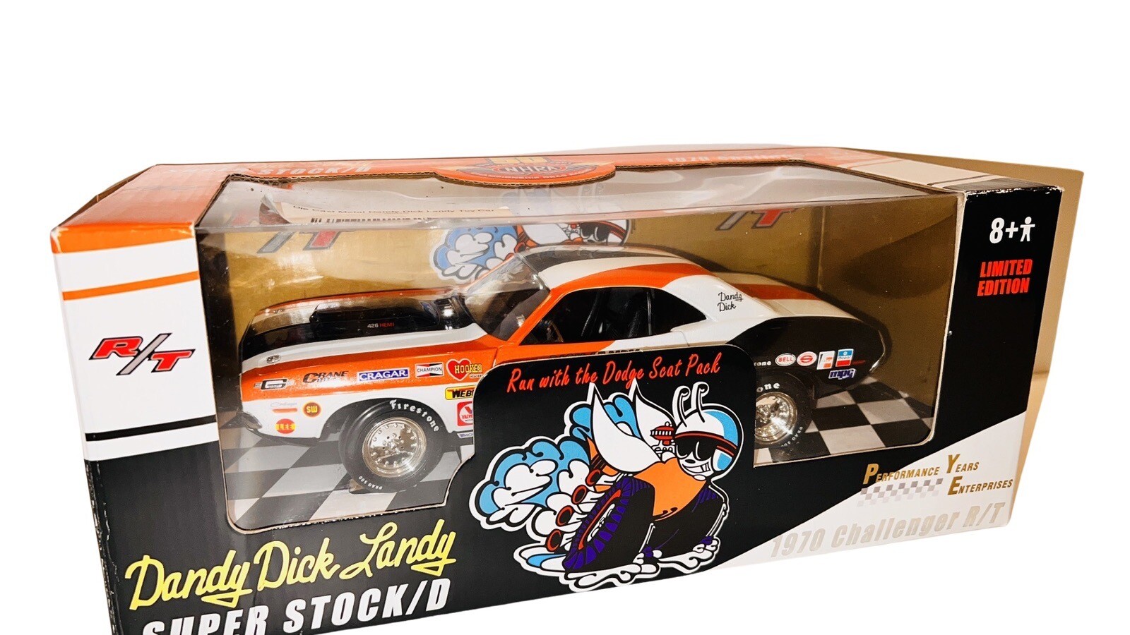 ERTL 1/18 1970 Dandy Dick Landy SUPER STOCK Challenger R/T NHRA Diecast