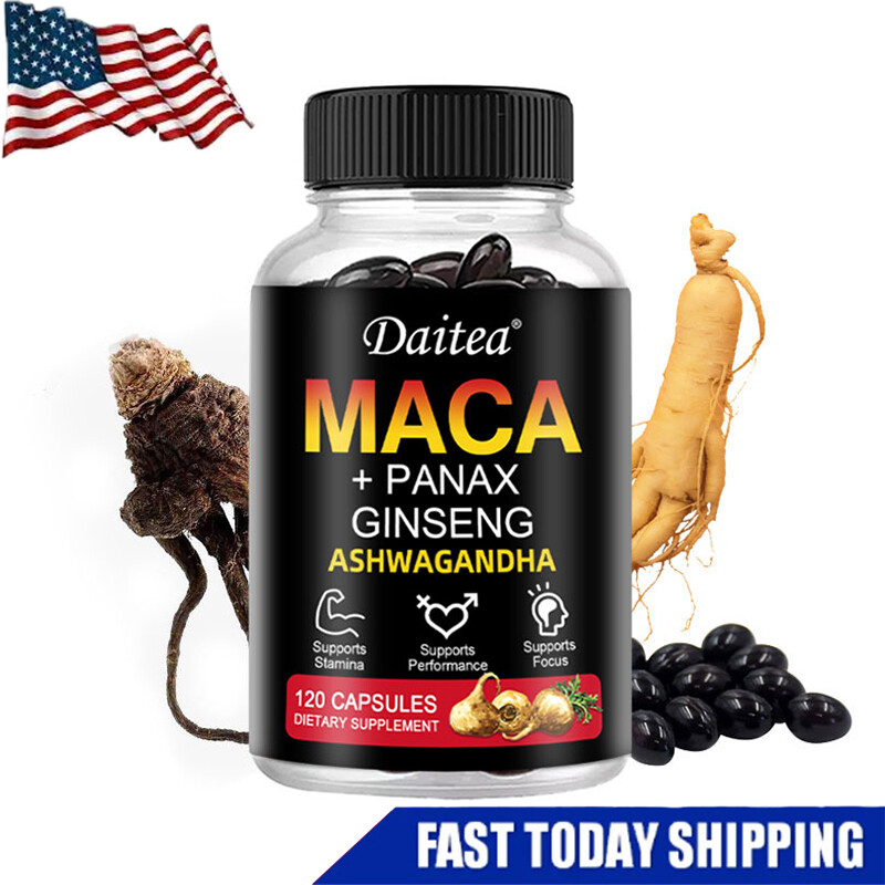 Maca Root 10000 Mg (Lepidum Mayenil) 120 Capsules with Korean Ginseng