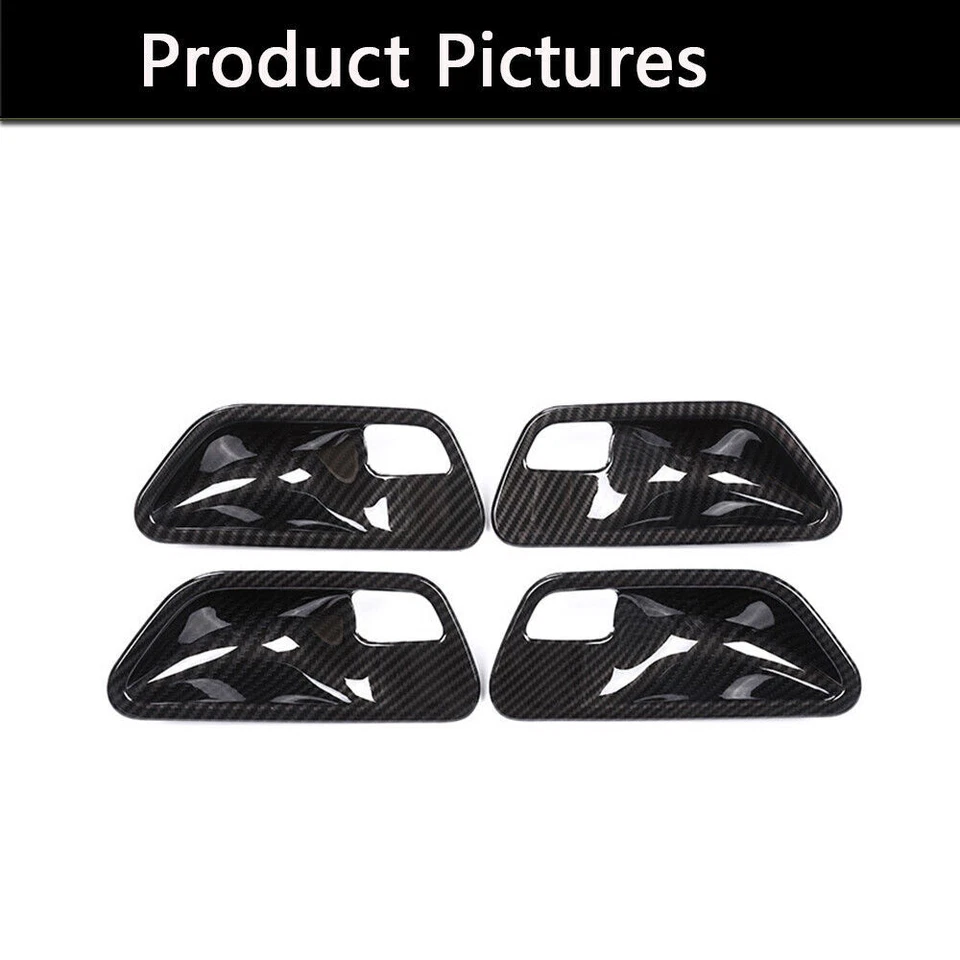 Cubierta interior del cuenco de la manija de la puerta para BMW serie 3 4 F30 F34 3GT aspecto de carbono Foto 3 de 4