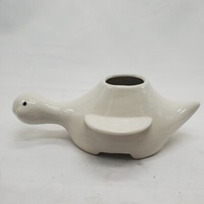 Pier 1 Imports Ceramic Turtle Nesting Only Turtle White (Could be Planter)