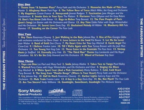 The Fabulous Fifties: Those Wonderful Years CD 3 Discs Oldies Like new! - Picture 2 of 5