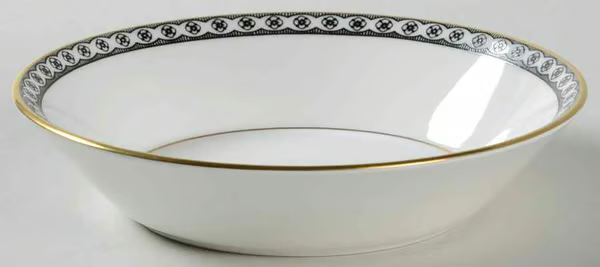 Wedgwood Ulander Black Bone China 5-Inch Dessert Bowl