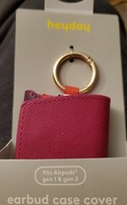 heyday earbud case cover fits Apple AirPods gen 1 and gen 2 faux leather