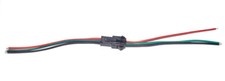 JST SM 3pin Male And Female 2.54mm 0.1" pitch 22AWG Connector Plug