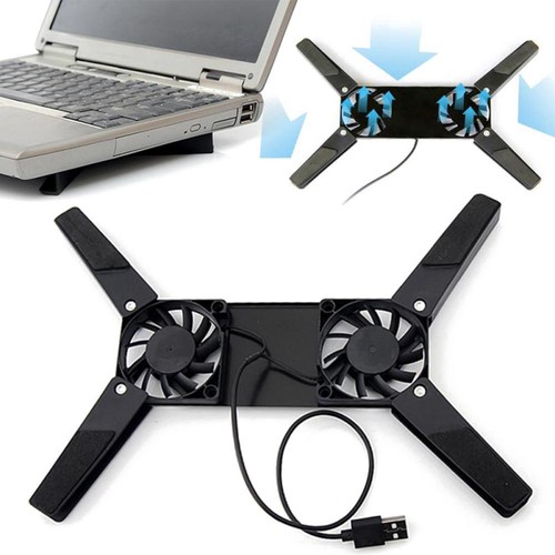 Laptop Cooler with 2 Fans USB Powered Foldable Cooling Pad for Notebook PC - Afbeelding 3 van 4