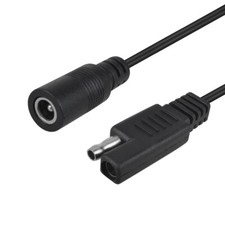 SAE to DC 5521 Female Coax 20AWG Cable Cord for Motorcycle Heat Clothing Adapter