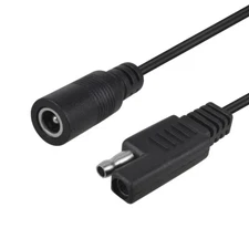 SAE to DC 5521 Female Coax 20AWG Cable Cord for Motorcycle Heat Clothing Adapter