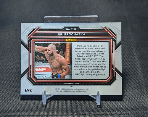 Jiri Prochazka 2023 Panini Prizm UFC Card Base Set #54 - Picture 2 of 2