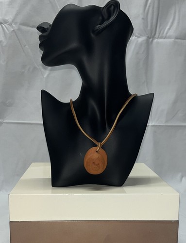 Ann Entis Clay Sculpted Child Girl Face Pendant Necklace Signed - 第 1/6 張圖片