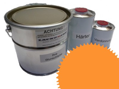 1,5 Liter Set 2K Bodenfarbe Fussboden RAL 1037 Vinyl-Epoxid-Lack Lackpoint Glan