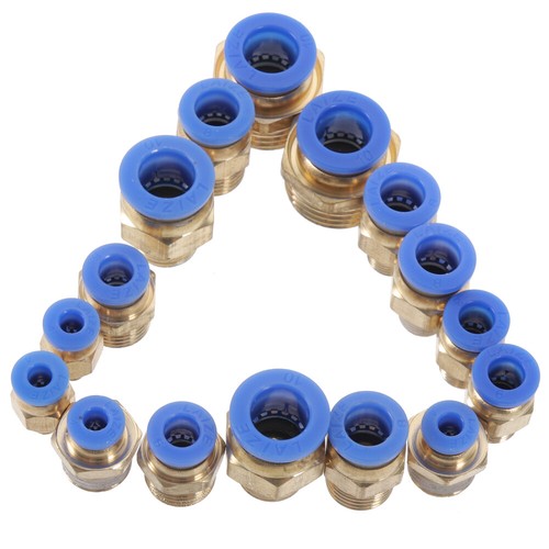 Pneumatic Push-in Fittings Air Tube Kit Quick Connect Hose Coupler
