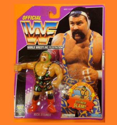 Hasbro Rick Steiner Figure 1994 Violet card WWF WW...
