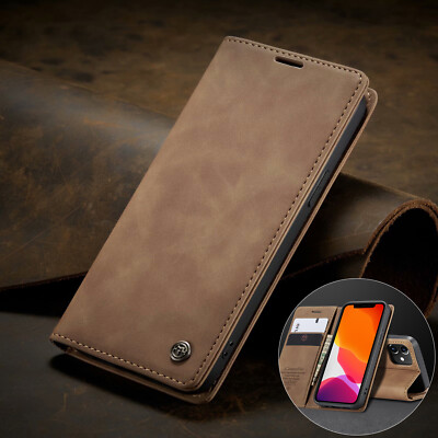 Matte Leather Magnetic Flip Wallet Phone Case Cover For iPhone 12 Pro Max 6 7 8+