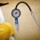 12 Bar Self Clamping Tire Inflator With Air Pressure Gauge Quick Air Connector