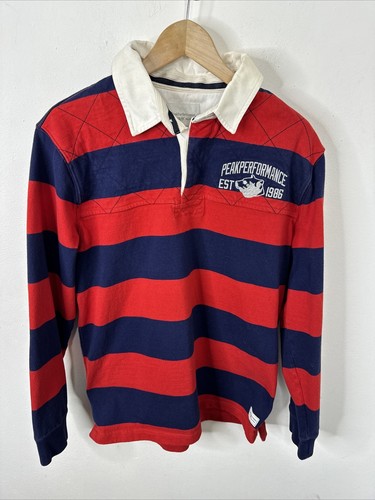 Peak Performance, Peak Performance Hardwinstr Men Rugby Shirt Polo Neck Casual Red Cotton size L