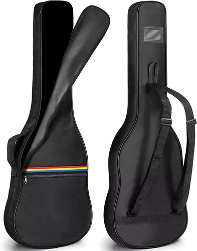 Guitar Case Electric Soft Padded Cover Heavy Duty Gig Bag With Straps Black