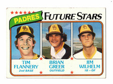 1980 Topps Padres Future Stars #685 Flannery-Greer-Wilhelm