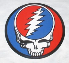 Grateful Dead Steal Your Face Round Sticker Decal Rock