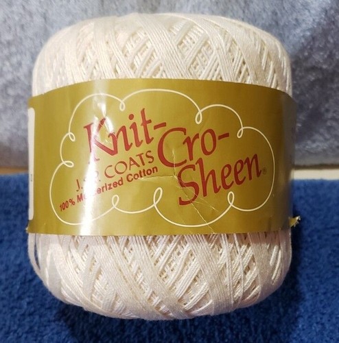 6 Pelotes De Coton Coats Knit-Cro-Sheen #131 – Marron Caramel, 175 Yd, 100% Coton Mercerisé