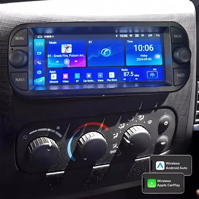 Android 14 Autoradio mit BT Carplay GPS Wifi für Chrysler Jeep Dodge 1998-2010 