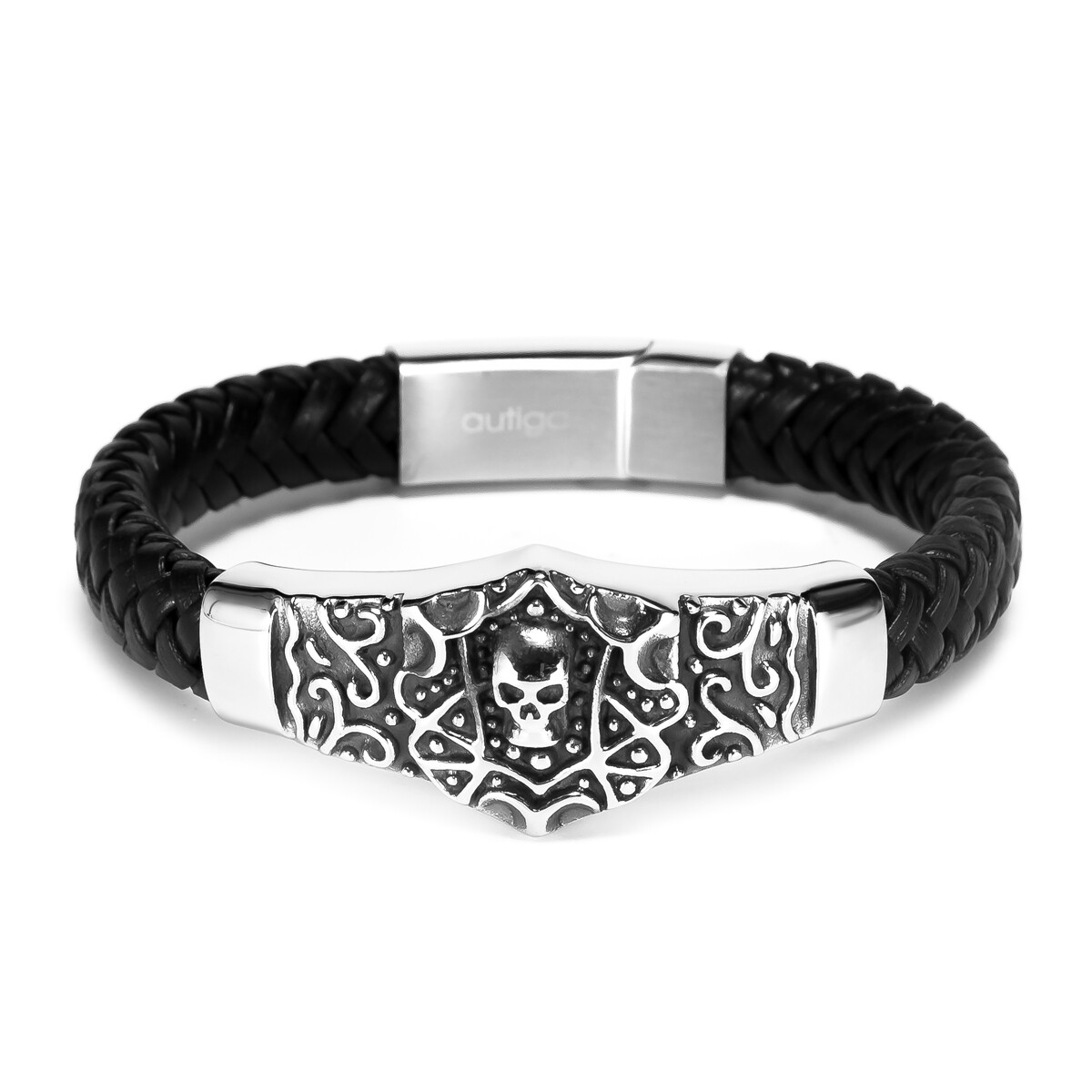 Эхтледер-нарукавная повязка с черепом Тотенкопфа племенной Риндследер гефлохтен Шварц 5490₽