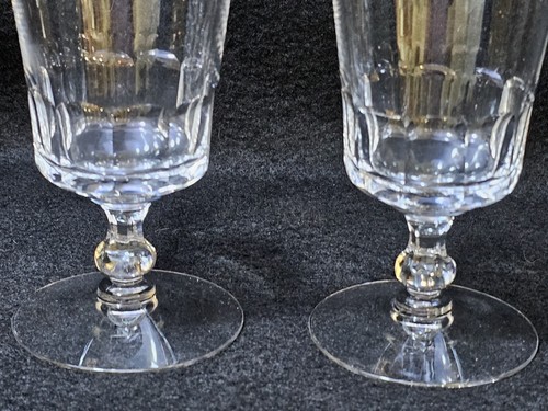 FOSTORIA GEORGIANO TÉ HELADO VASO COPA DE AGUA PATAS TRANSPARENTES 6 3/8" ALTO JUEGO DE 2 - Imagen 14 de 24