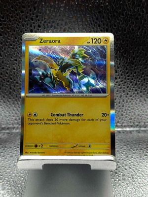 EXTREMELY RARE ZERAORA HOLOGRAPHIC MYTHICAL POKEMON CARD (GEM MINT 9 OR BETTER)