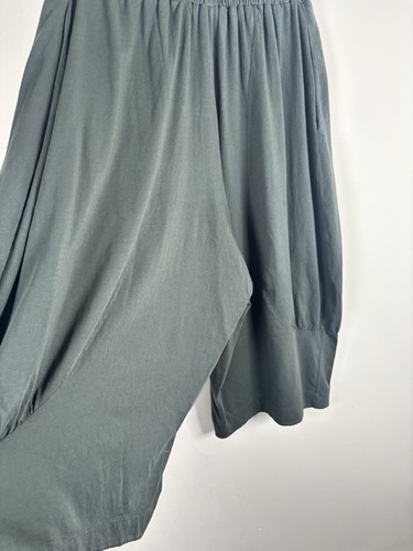 Mama B Trousers Small Lagenlook Drop Crotch Cropped Charcoal Grey Balloon - Picture 6 of 8