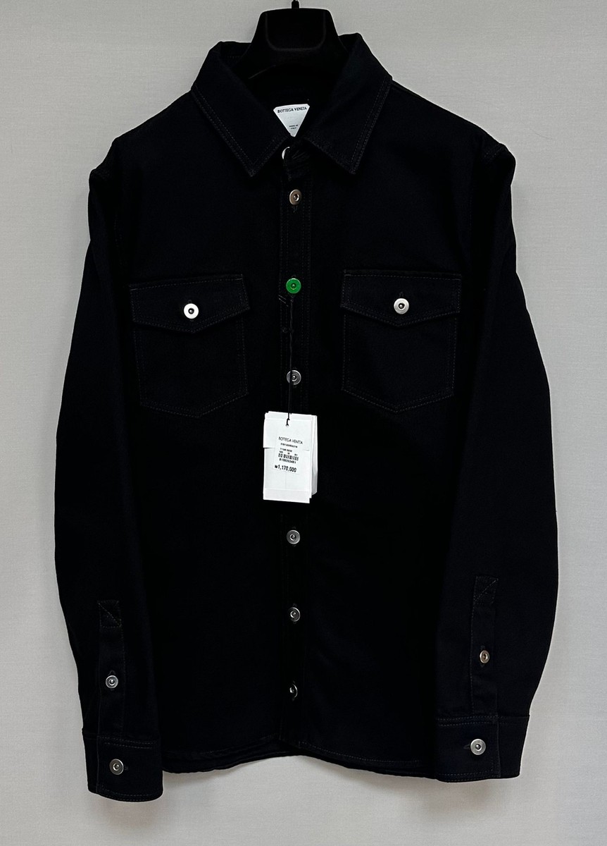 Bottega Veneta Chest Pocket Black Denim Shirt 100105