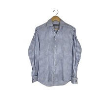 Etro Milano Mens Blue White Striped Paisley J...
