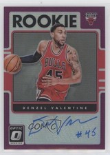 2016 Donruss Optic Rookie Signatures Purple Prizm Denzel Valentine #46 Auto qc6