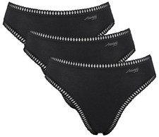 Sloggi Womens 3 Pack GO Crush High Leg Briefs - Black