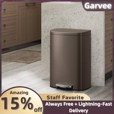 Soft Close Stainless Steel Trash Can 13 Gal 50L Step-on for Kitchen Use