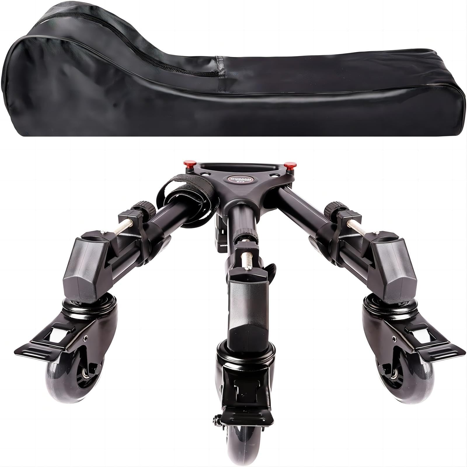 Trépied à roulettes robuste avec support de pied réglable en acier