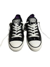 Converse All Star Chuck Taylor Low-Top Canvas Shoes Black Sparkle Sequin M-5 W-7