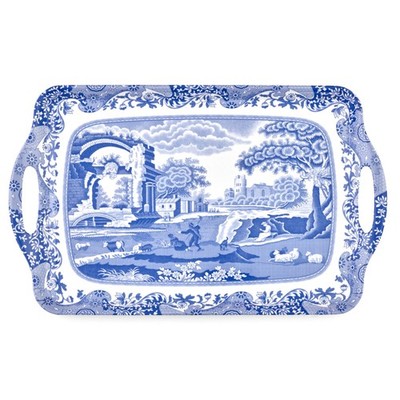 Spode Blue Italian Collection Large Serving Tray   (19.25'' x 11.5'') Melamine