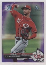 2017 Bowman Chrome Prospects Purple Refractor 219/250 Vladimir Gutierrez no9