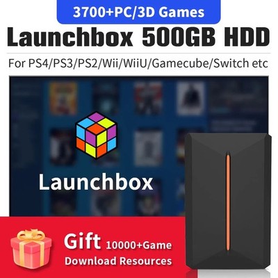 500gb Gaming HDD 4K+ Retro Games H.perspin LaunchBox PS3/PS2/PS/Wii/WIIU/SWITCH