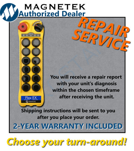 Magnetek Flex 12EX TX transmitter Repair Evaluation we email you Repair Report