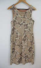 Anthropologie Knitted & Knotted Womens L Floral Print Dress Knit Gold Metallic