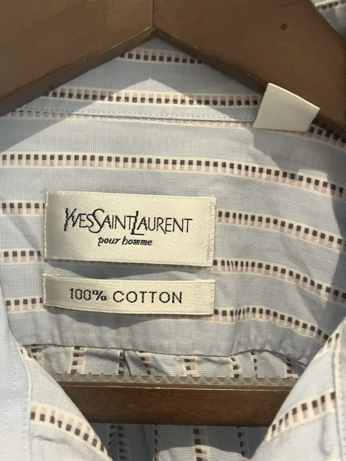 Camicia uomo Yves Saint Laurent YSL 100% cotone Pour Homme Taglia M