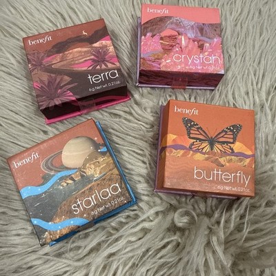 Lot Of 4 Benefit Blushes Terra Starlaa Butterfly Crystah READ