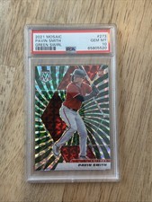 Pavin Smith 2021 Panini Mosaic Rookie #273 Green Swirl /11  Diamondbacks PSA 10