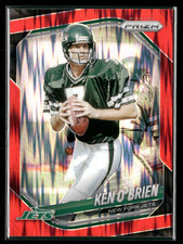 2025 Panini Prizm Ken O'Brien #185 Red Shock Prizm Jets Legend