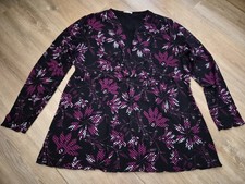 Damen Strech Pullover  - Schwarz  / Lila / We...