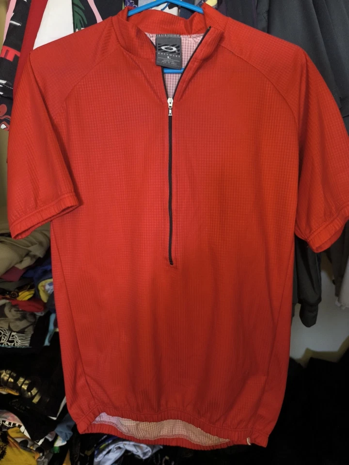 Camiseta deportiva de ciclismo Oakley Software vintage media cremallera hecha en Italia unisex Foto 2 de 4